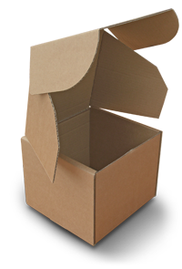 Corrugated cardboard carton or box